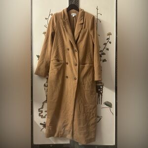 Abound Camel Double-Breasted Trench Coat